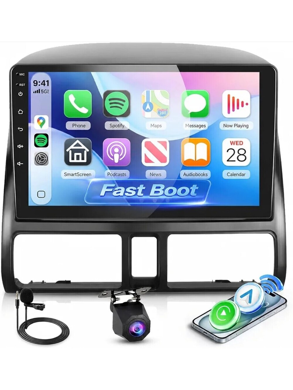 9" Car Radio for Honda CR-V 2002-2006 Wireless CarPlay Android Auto